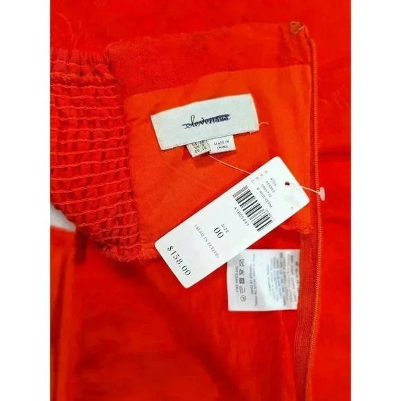 ANTHROPOLOGIE ELEVENSES Orange Tropicale One Piece Halter Jumpsuit Sz 00 NWT - Picture 4 of 9